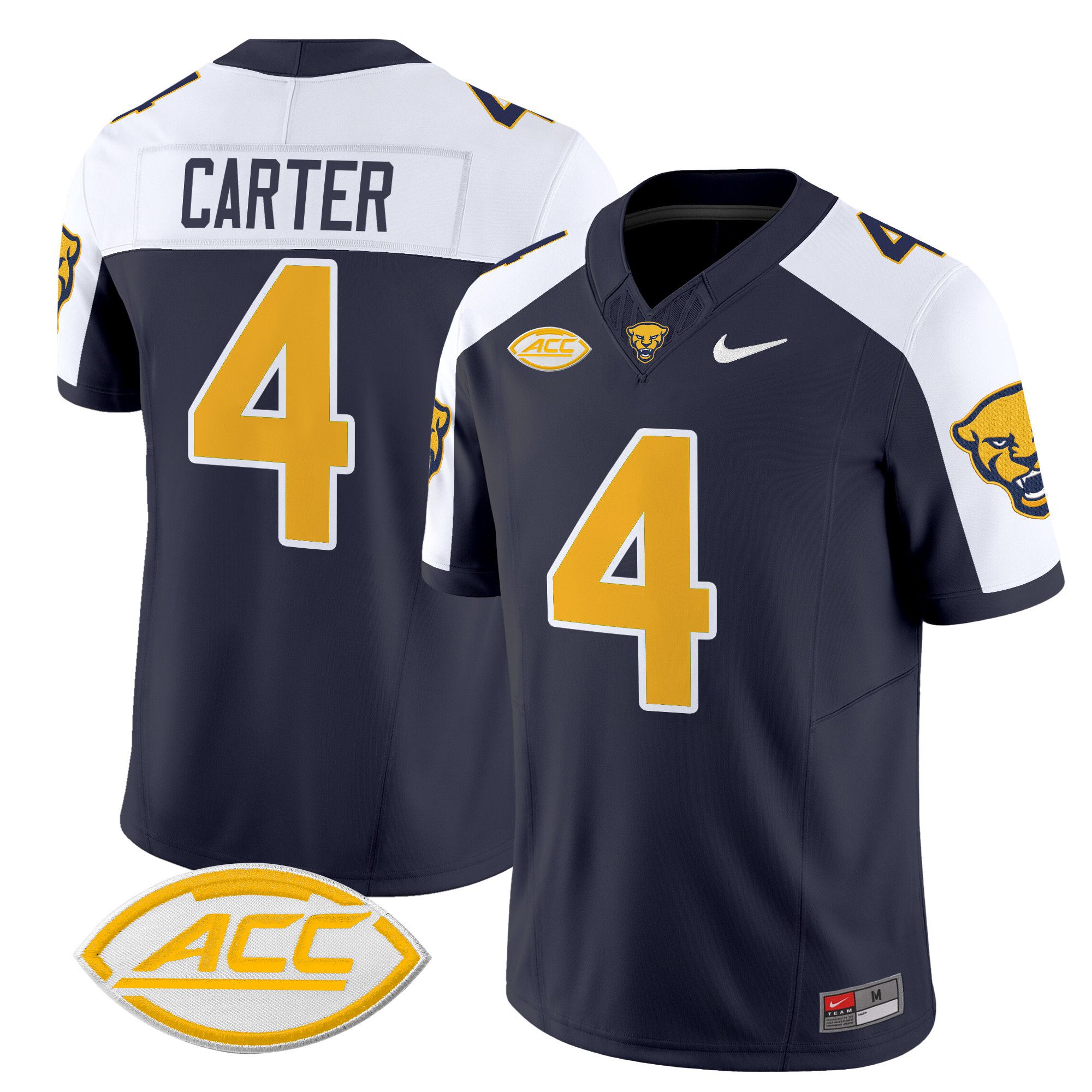 Men Pittsburgh Panthers 4 Carter Black Nike 2024 Vapor Limited NCAA Jersey